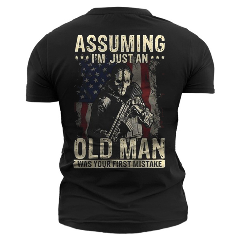 I'm An Old Man Chic Men's Cotton Graphic Print T-shirt