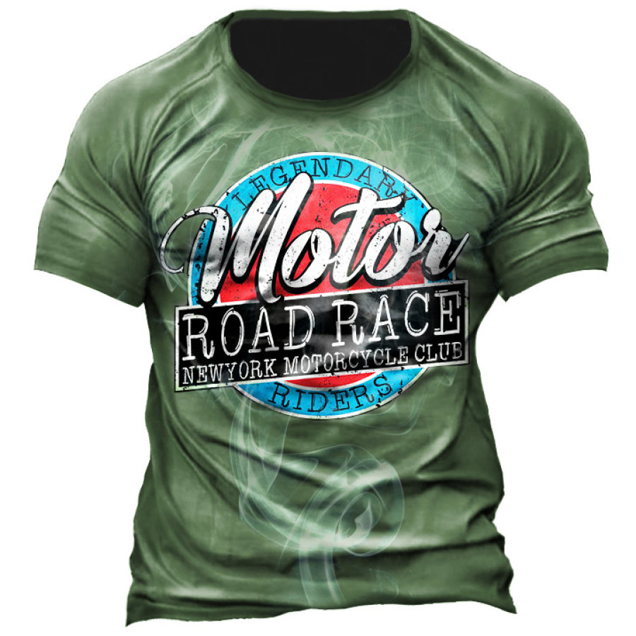 

Men's Outdoor Motor Road Race Print T-Shirt
