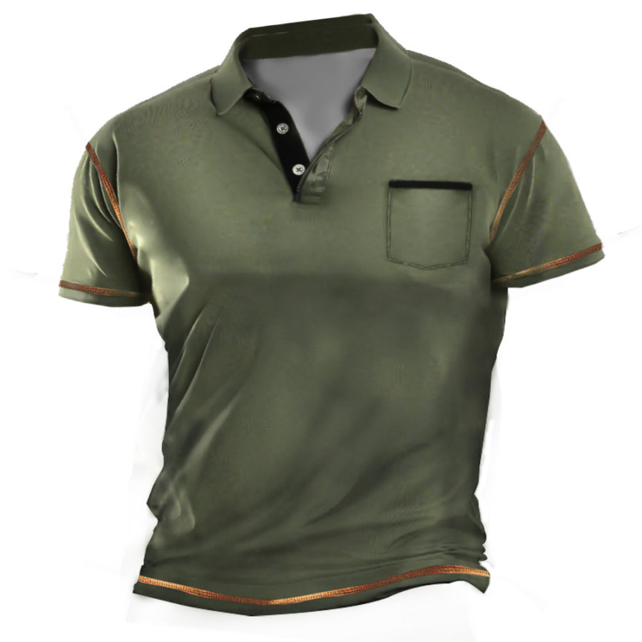 

Men's Outdoor Tactical Pocket Polo T-Shirt