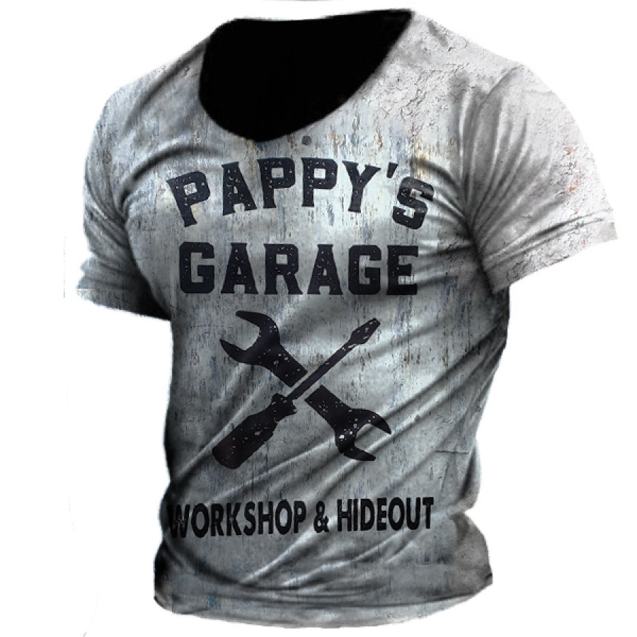 

Pappy's Garage Vintage Print Men's V Neck T-Shirt