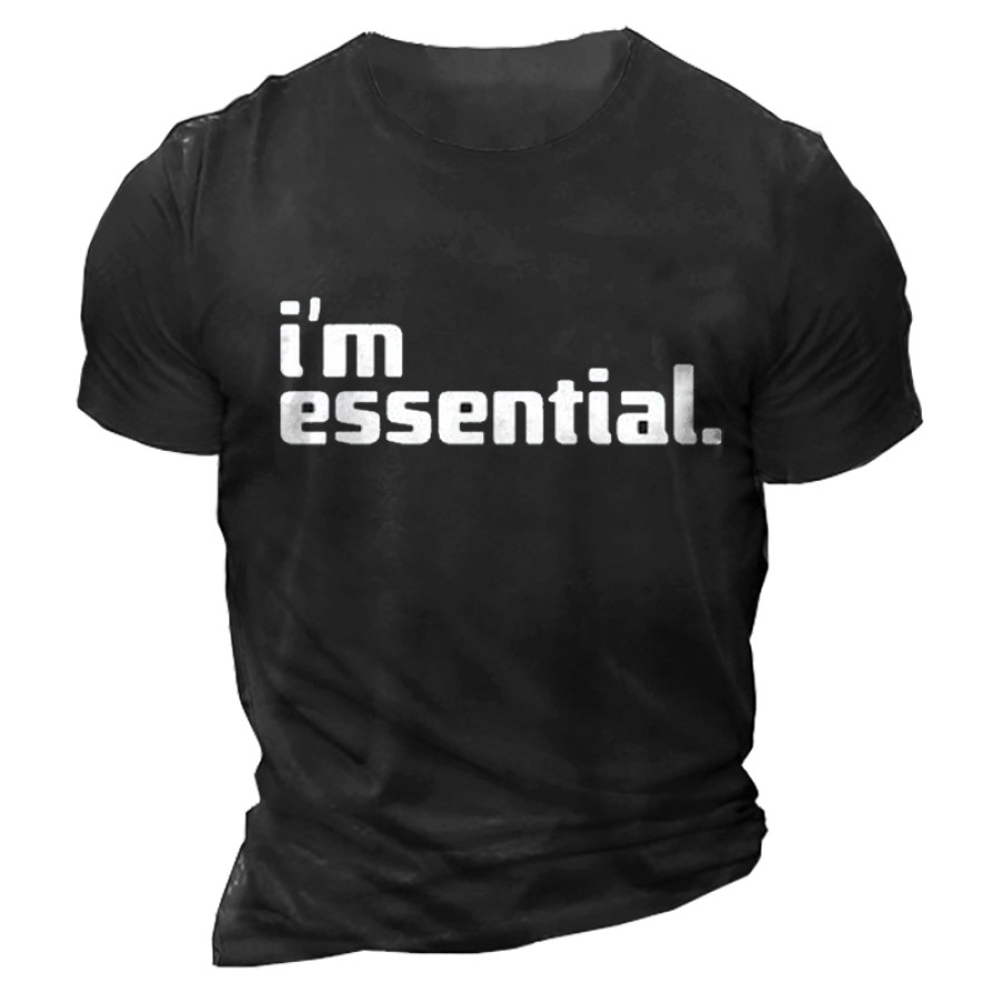 

I'm Essential Men's Graphic Print Employer Cotton T-Shirt