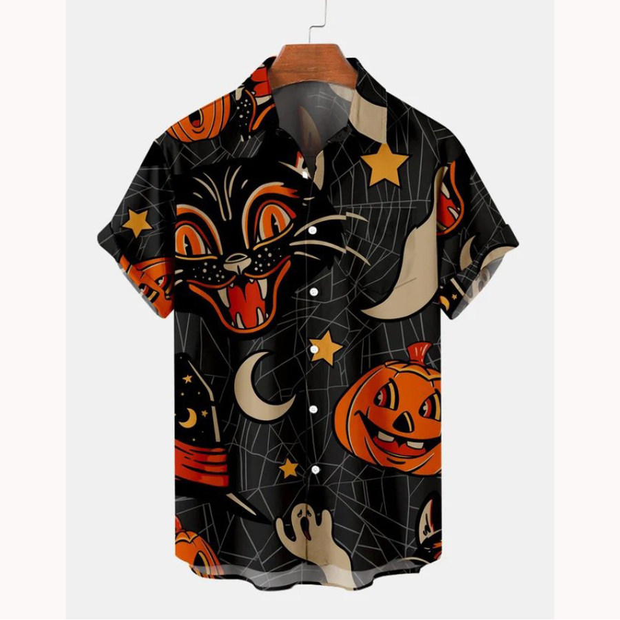 

Men's Halloween Beach Short Sleeve Shirt