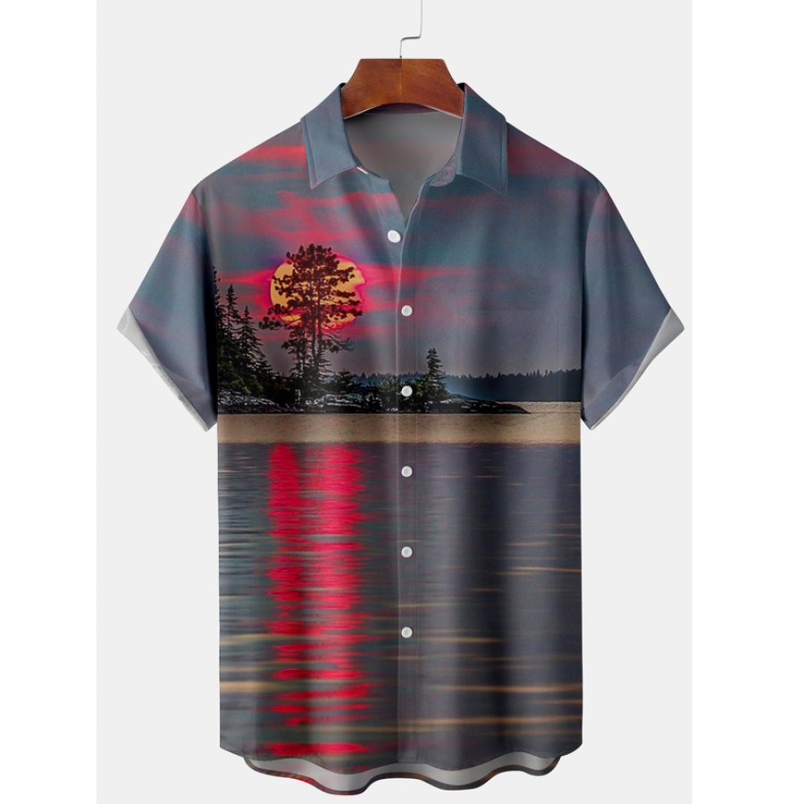 

Men's Sunset Beach Short Sleeve Shirt