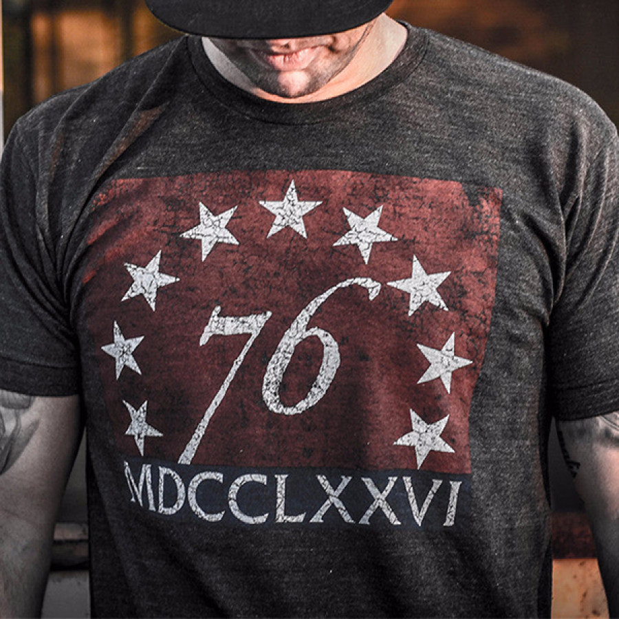 

1776 Vintage Print Men's Short Sleeve T-Shirt