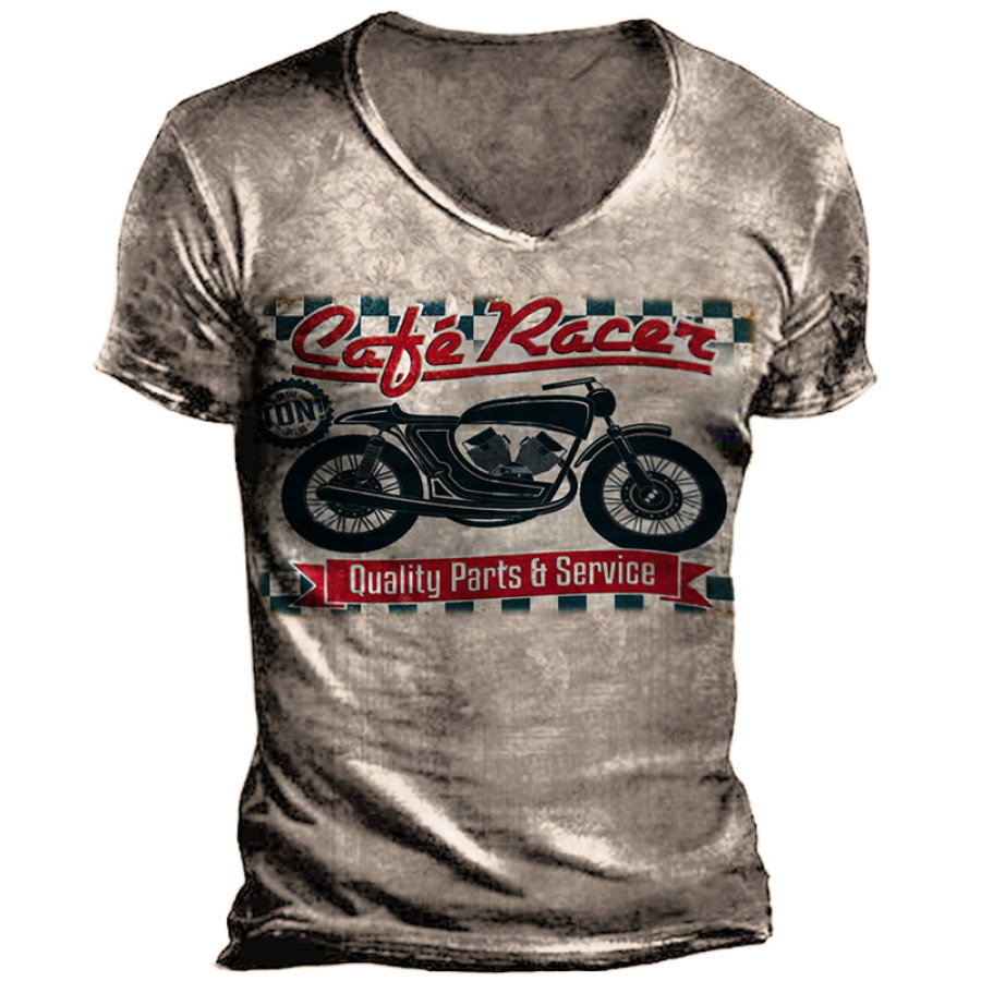 

Vintage Motorcycle Men V-Neck Short Sleeve T-Shirt