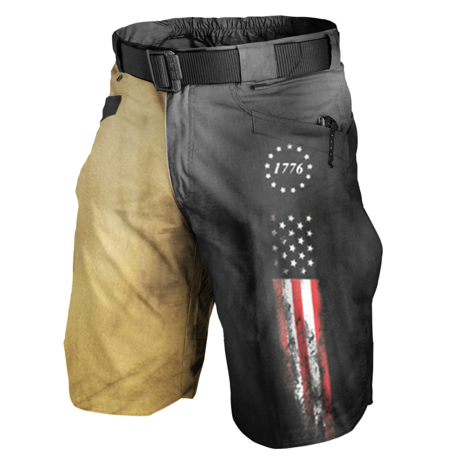 

Men's 1776 Independence Day American Flag Print Patriotic