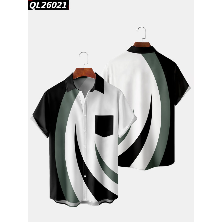 

Men's Beach Stripe Short Sleeve Shirt
