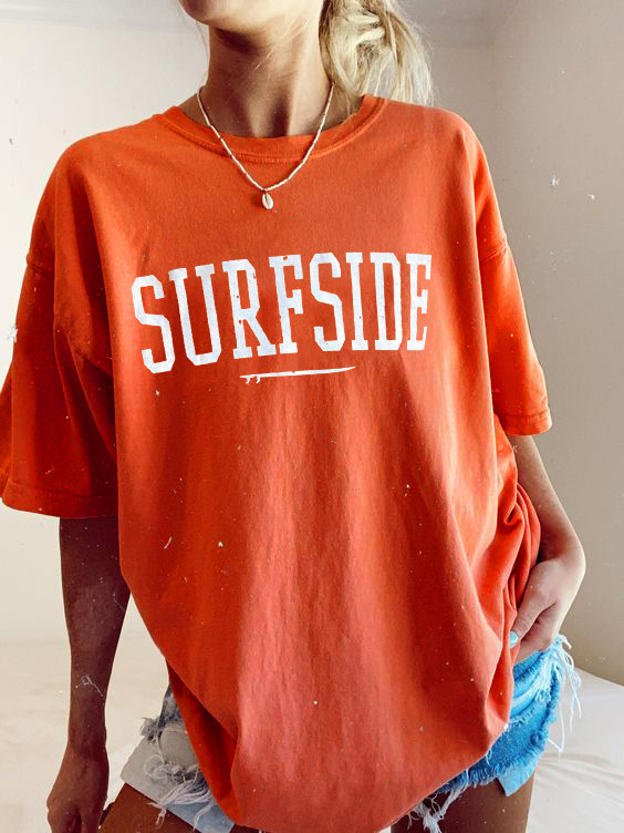 Women's Surf Side Print Chic Loose T-shirt