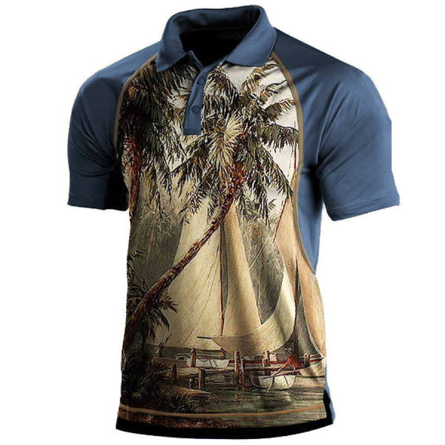 

Men's Sailboat Polo Short Sleeve T-Shirt