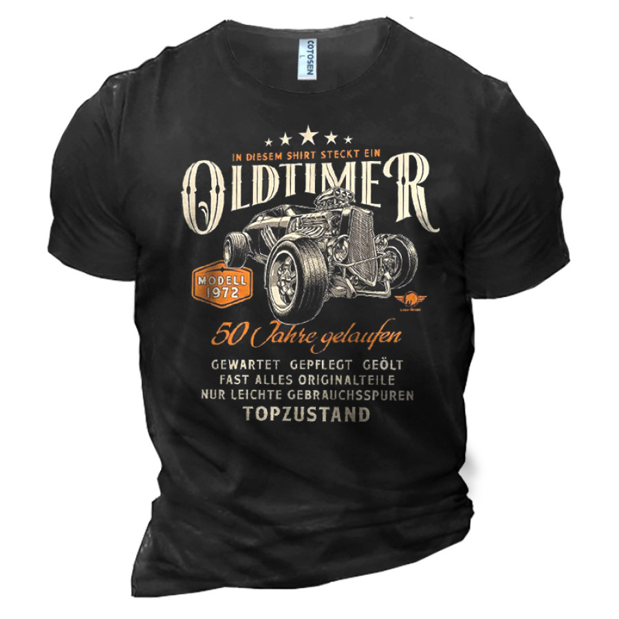 

Vintage Retro Classic Car Model Men Graphic Print Cotton T-Shirt