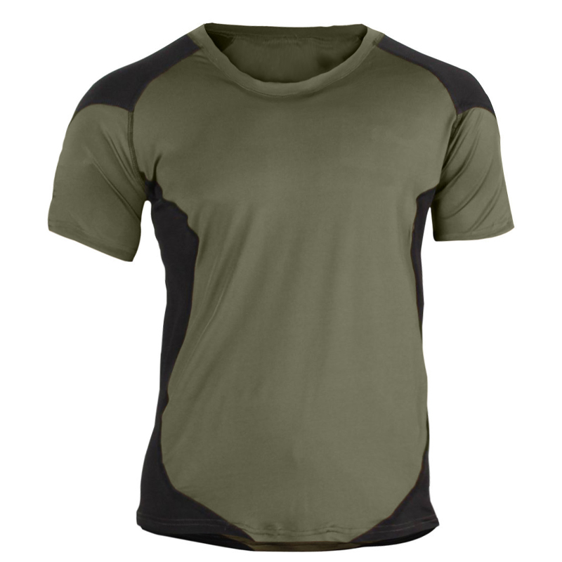 Men's Quick Dry T-stitching Chic Outdoor Tactical Shirt