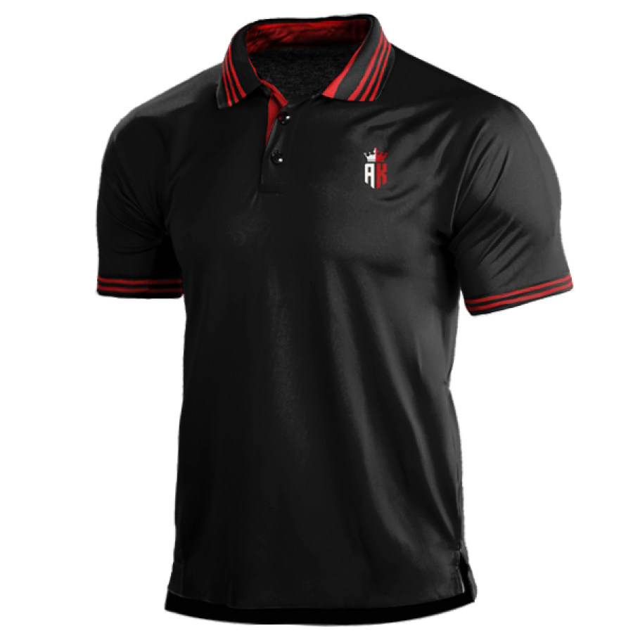 

Men's Outdoor Commuter Business Casual Colorblock Polo Shirt