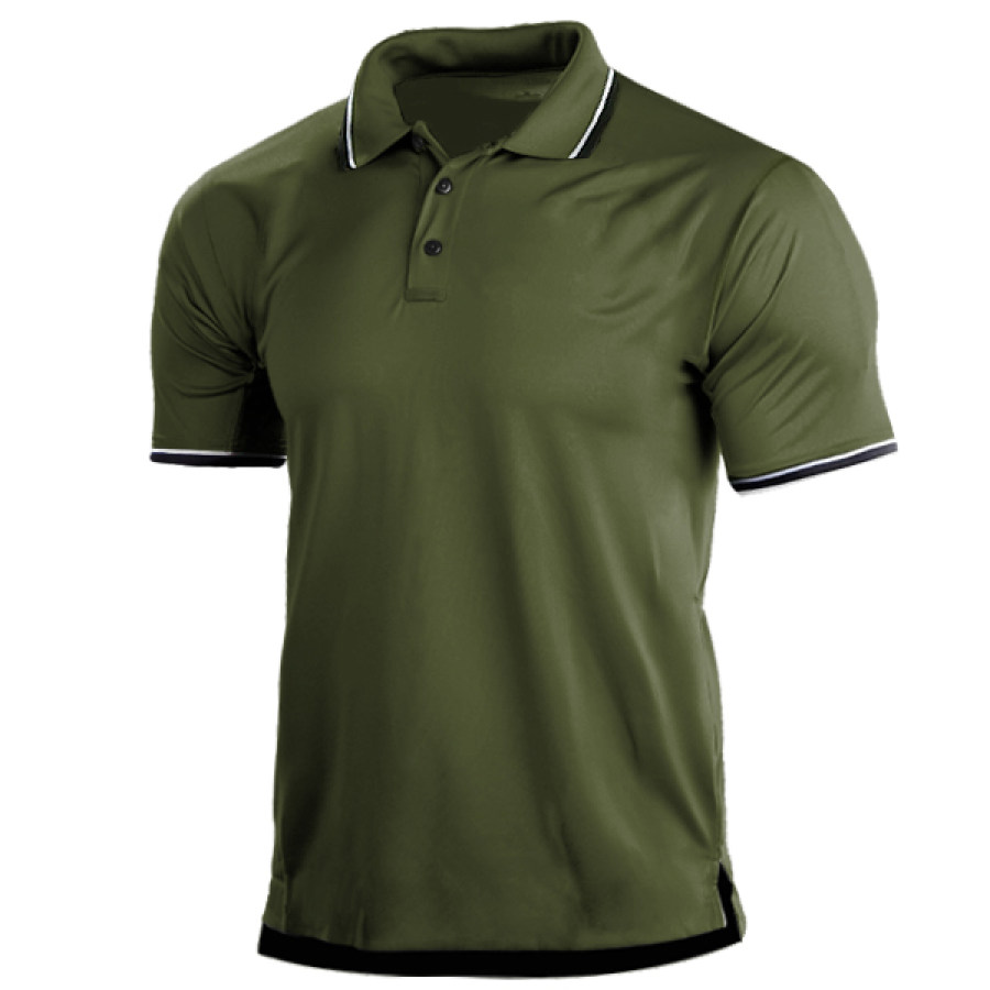 

Men's Outdoor Commuter Business Casual Colorblock Polo Shirt