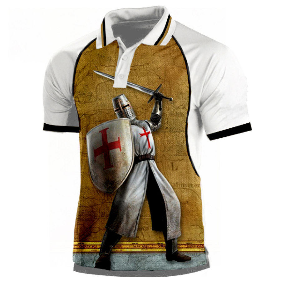 

Men's Outdoor Knights Templar Print Polo T-Shirt