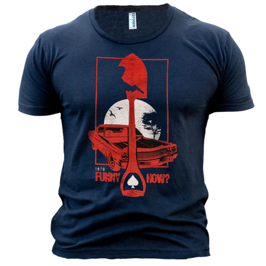 

Men's Vintage Vintage Car Road Trip Graphic Print Cotton T-Shirt