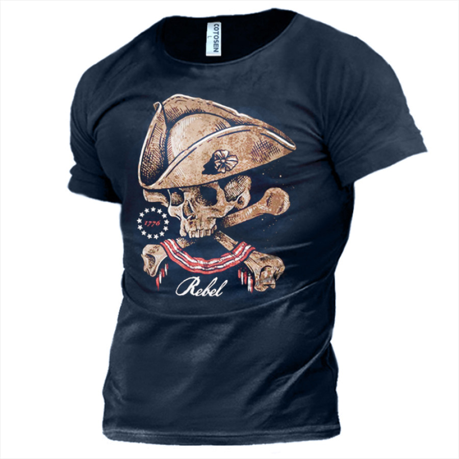 

Men's Skull Vintage Print T-Shirt