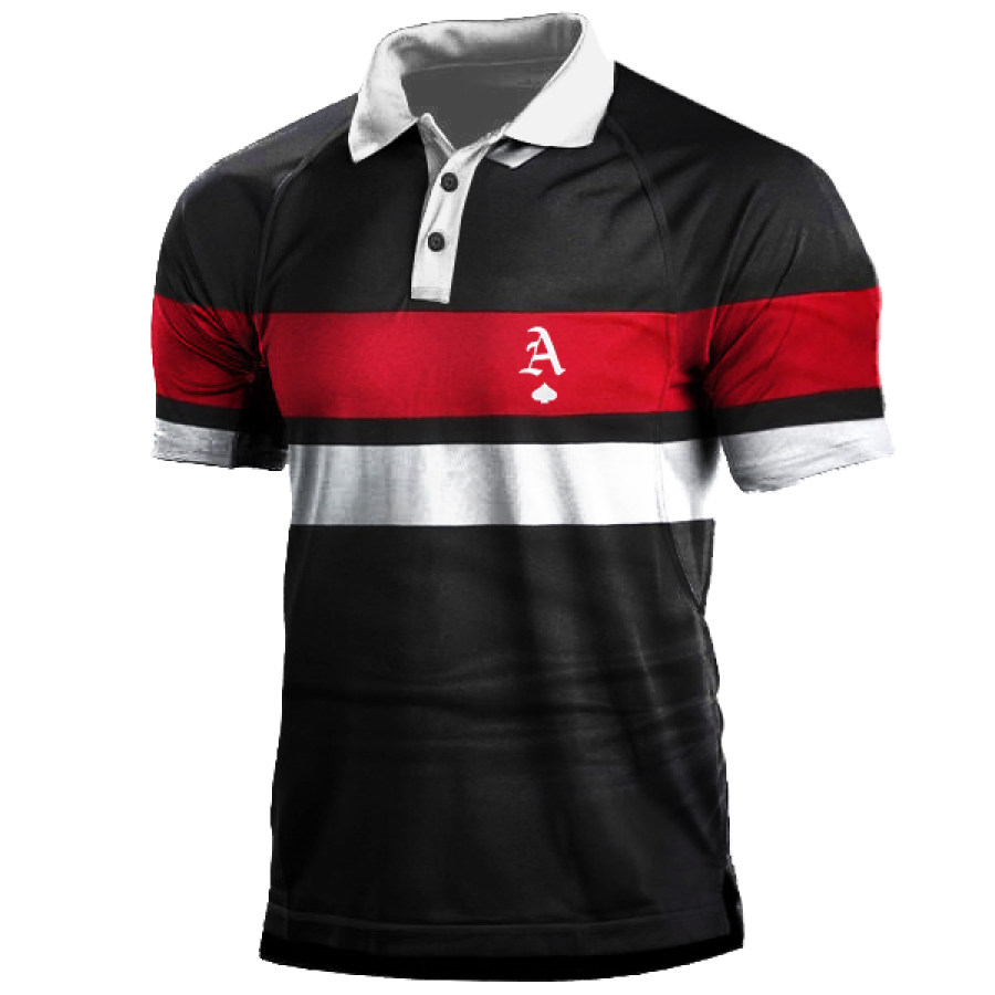 

Ace A Print Men's Polo Short Sleeve T-Shirt