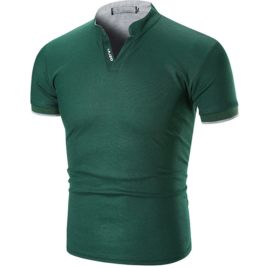 

Men's Outdoor Stand Collar Half Collar Polo Shirt