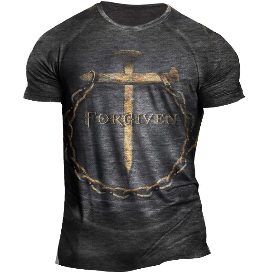 

Knights Templar Print Men's Casual Short Sleeve T-Shirt