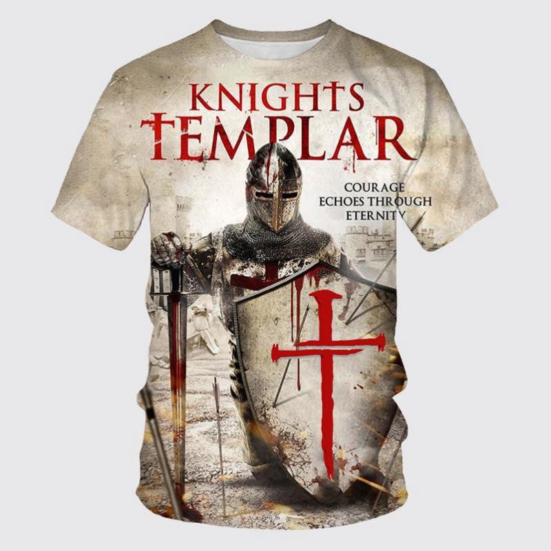 Templar Print Men's Short Sleeve Chic T-shirt