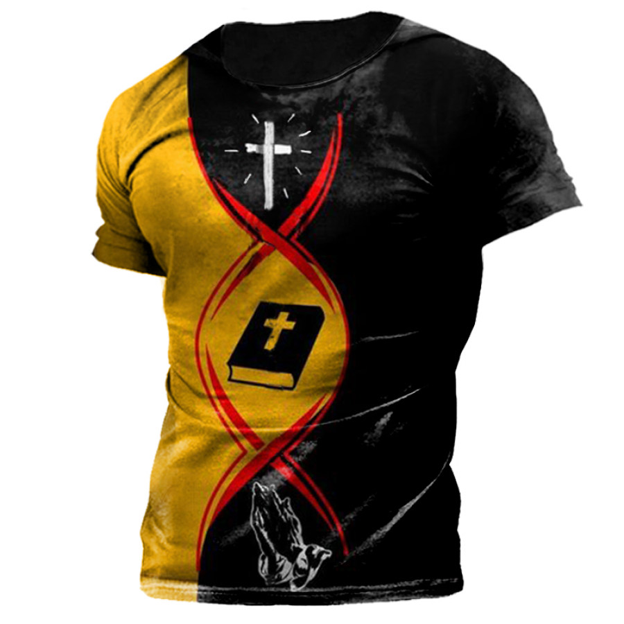 

It's My Dna Faith In Jesus Men's Graphic Print T-Shirt