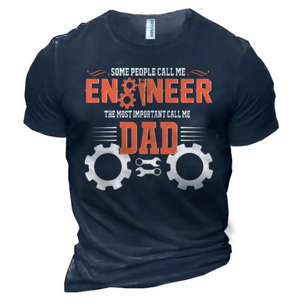 The Most Important Call Me Engineer Dad Men's Cotton Graphic Print T-Shirt - Nikiluwa.com 