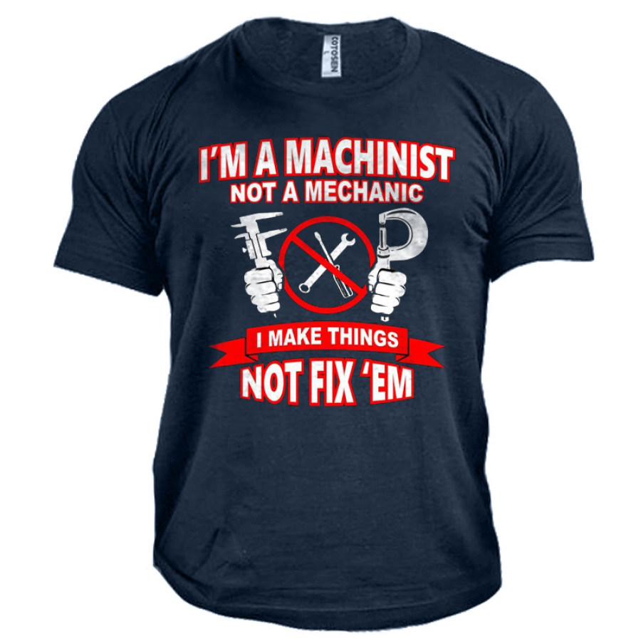 

I Make Things Not Fix EM Men's German Flag Graphic Print Cotton T-Shirt