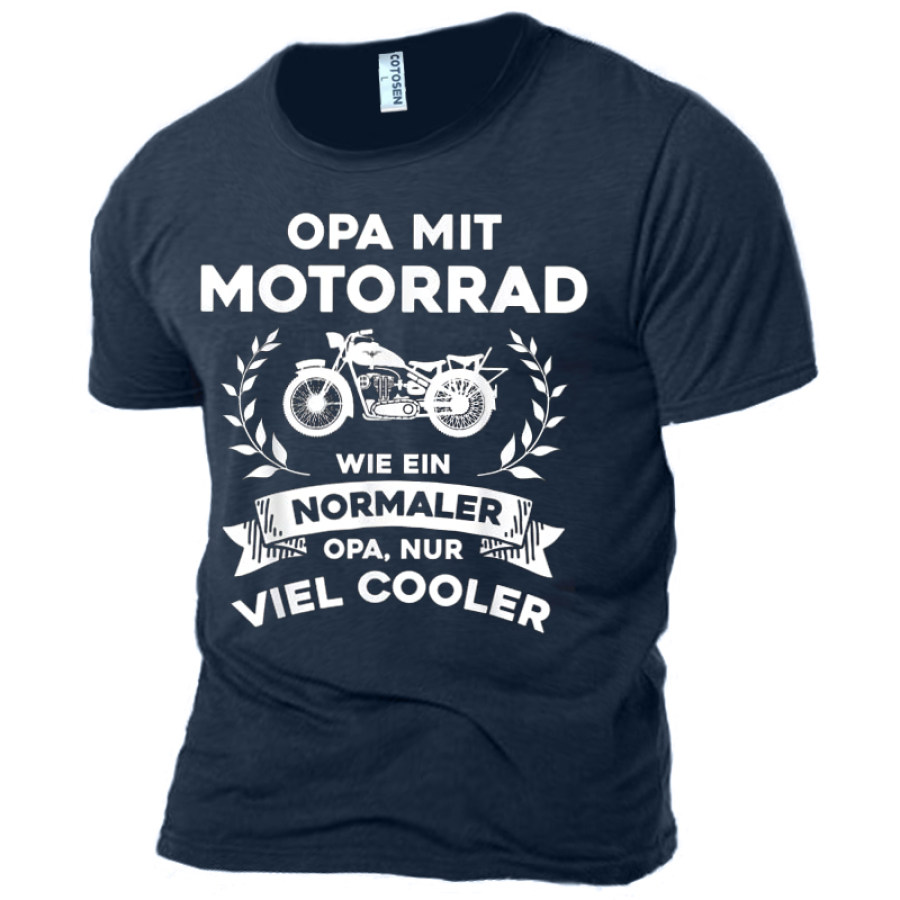 

Men's Motorcycle Road Trip Graphic Print Cotton T-Shirt