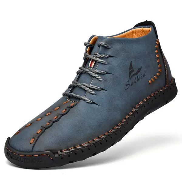 Men's Outdoor Vintage Handmade Leather Martin Boots - Cotosen.com 