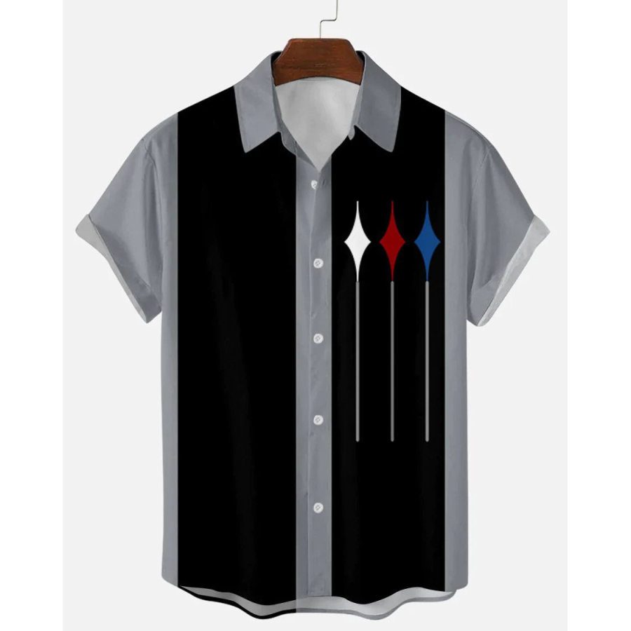 

Men's Striped Beach Short Sleeve T-Shirt