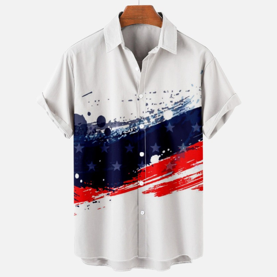 

Men's Outdoor American Flag Print Shirt