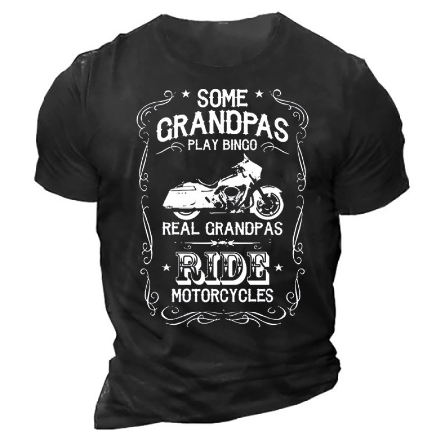 

Real Grandpas Ride Motorcycles Biker Shirt