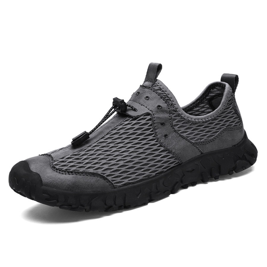 

Men's Drawstring Lace-Up Mesh Lightweight Breathable Outdoor Sports Casual Shoes