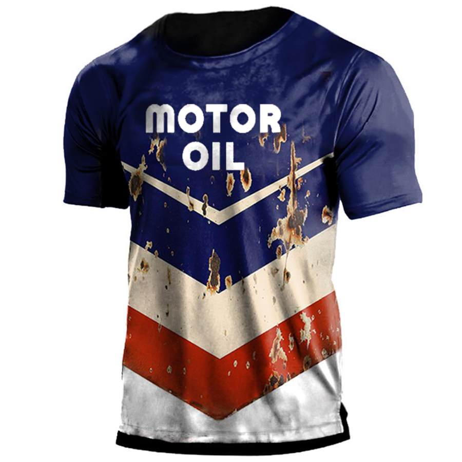 

Men's Outdoor Motor Oil Print T-Shirt