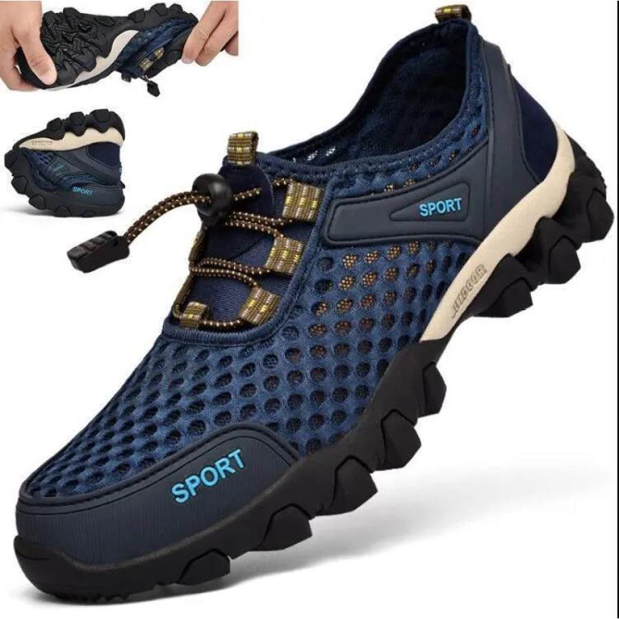

Men's Breathable Mesh Splicing Non-Slip Outdoor Sports Casual Shoes
