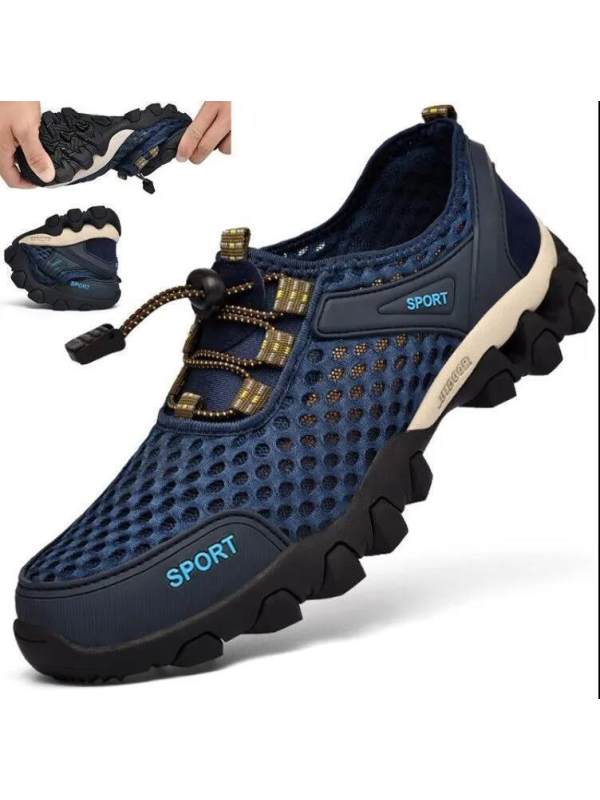 Men's Breathable Mesh Splicing Non-Slip Outdoor Sports Casual Shoes