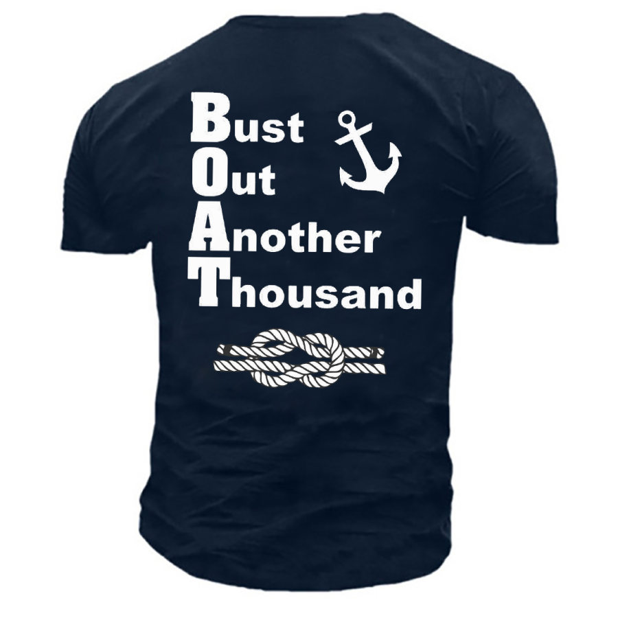 Men's Bust Out Another Thousand Anchor Print Cotton T-Shirt