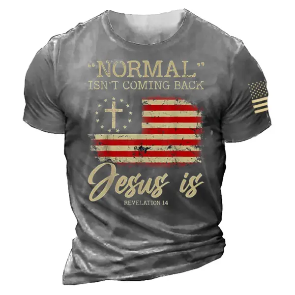 Normal Isn't Coming Back But Jesus Is Revelation 14 Costume Men's T-Shirt - Blaroken.com 