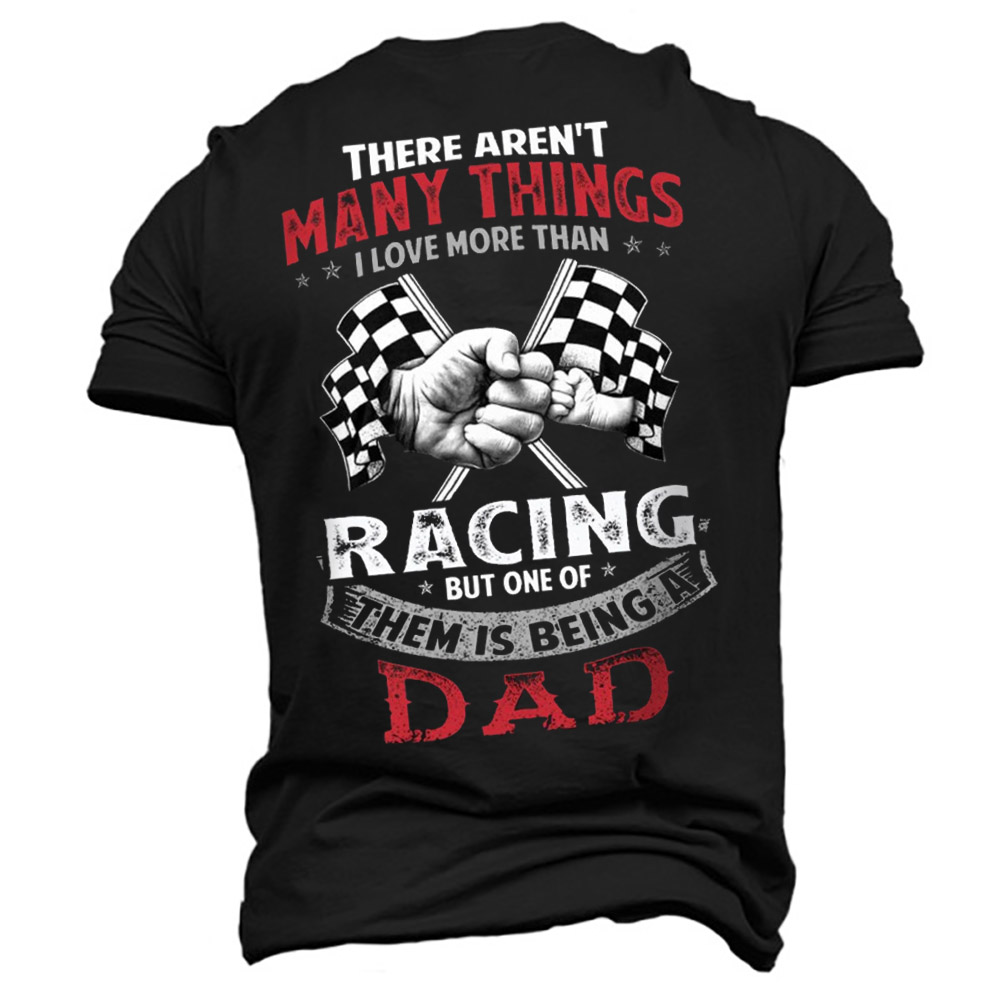 Men's Many Things Racing Chic Dad Print Cotton T-shirt