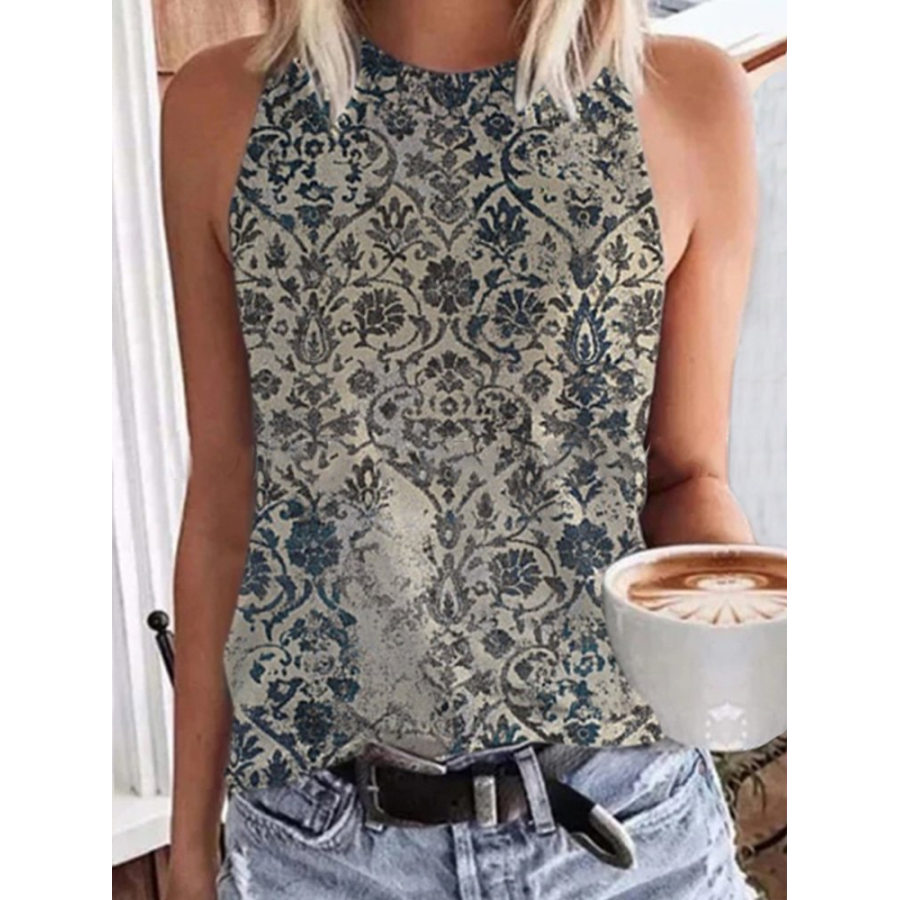 

Women's Vintage Western Ethnic Print Tank Top