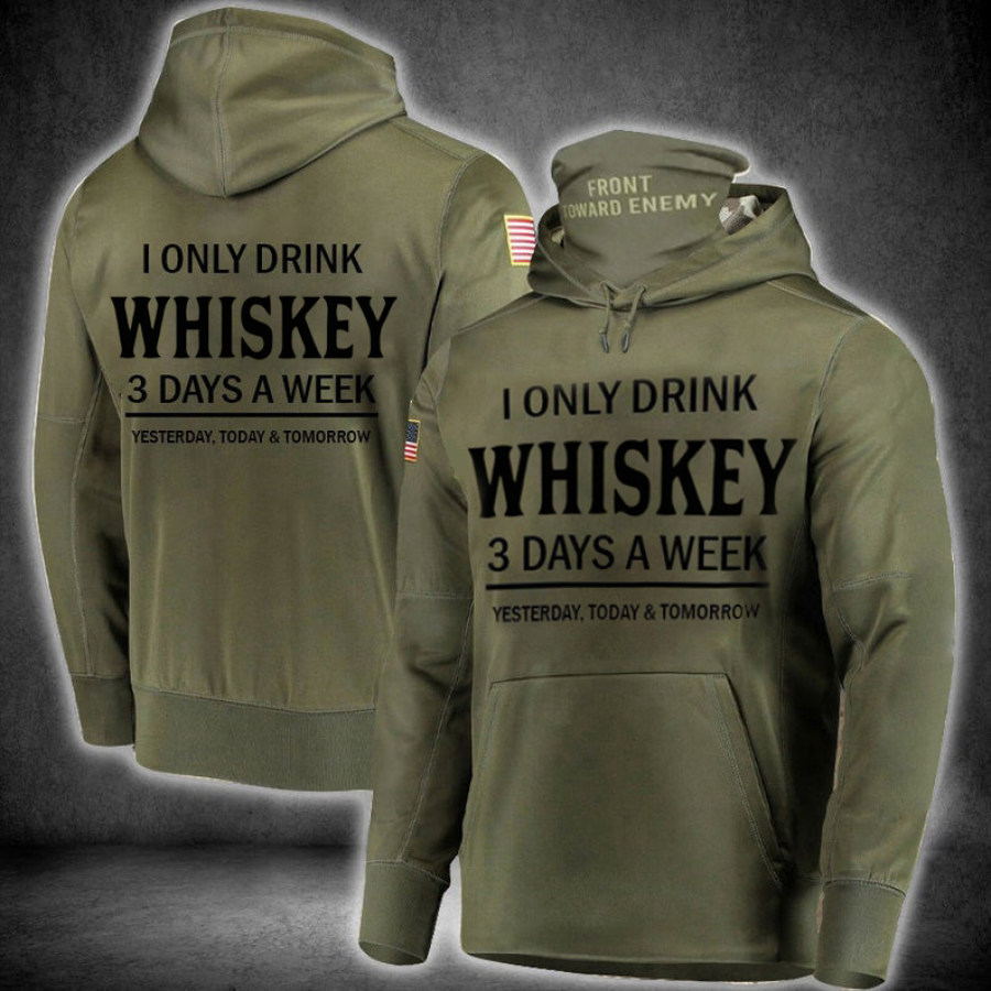 

I Only Drink Whiskey Three Days A Week Print Hoodie