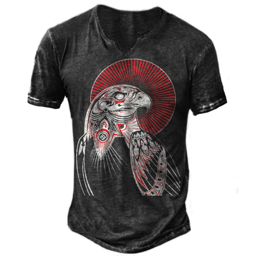 

Men's Ethnic Totem Graphic Print T-shirt