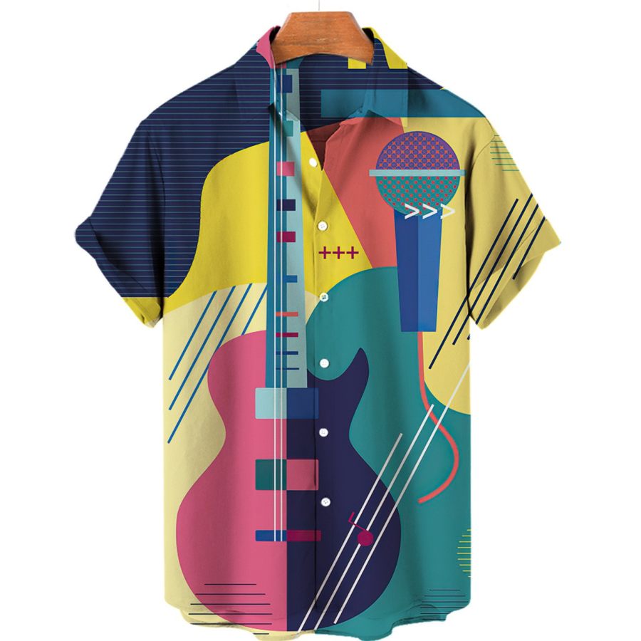 Men's Music Beach Short Sleeve Shirt