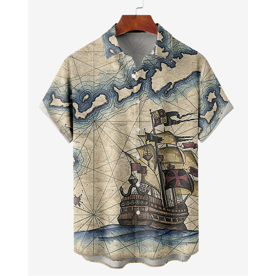 

Men's Surf Beach Short Sleeve Shirt