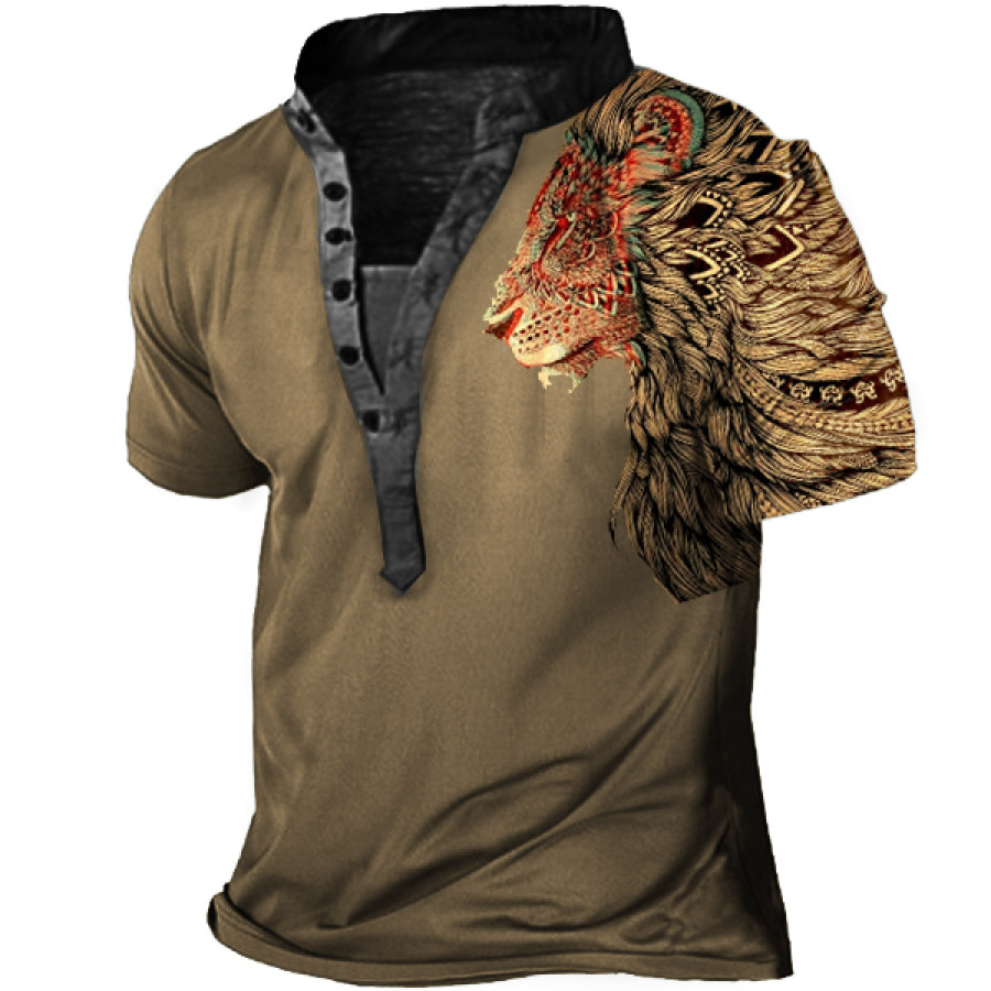 

Men's Lion King Outdoor Tactical Henley T-Shirt