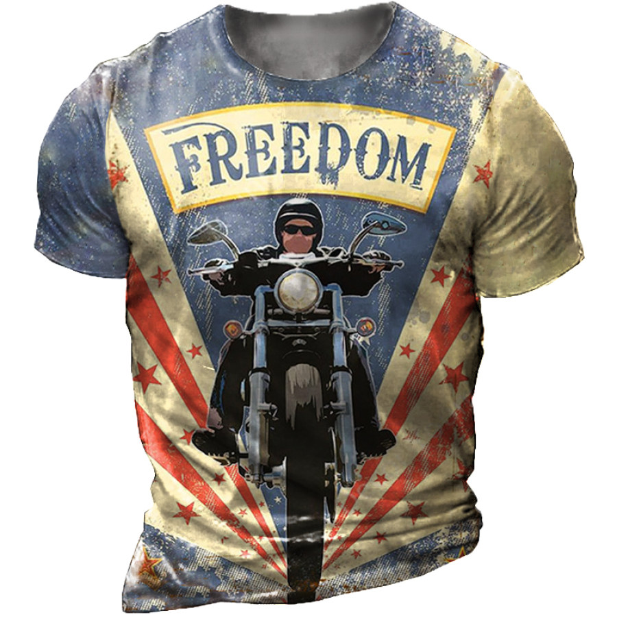 

Men's Outdoor Freedom Motorcycle Racing T-Shirt