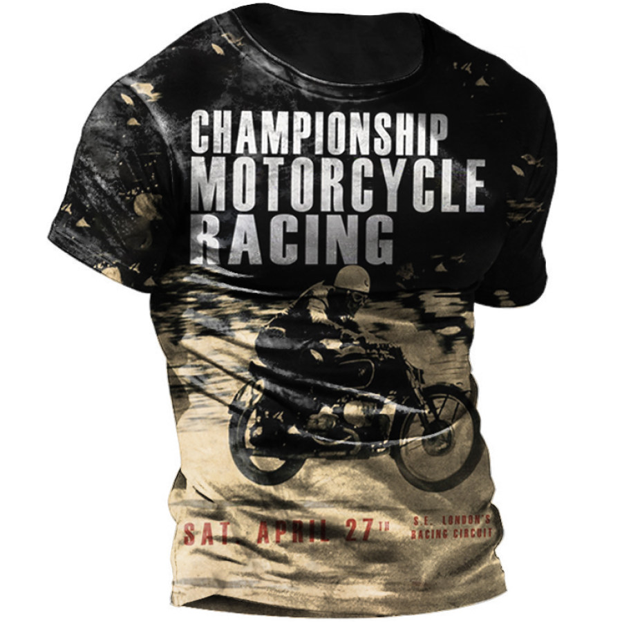 

Men's Outdoor Contrast Motorcycle Championship T-Shirt