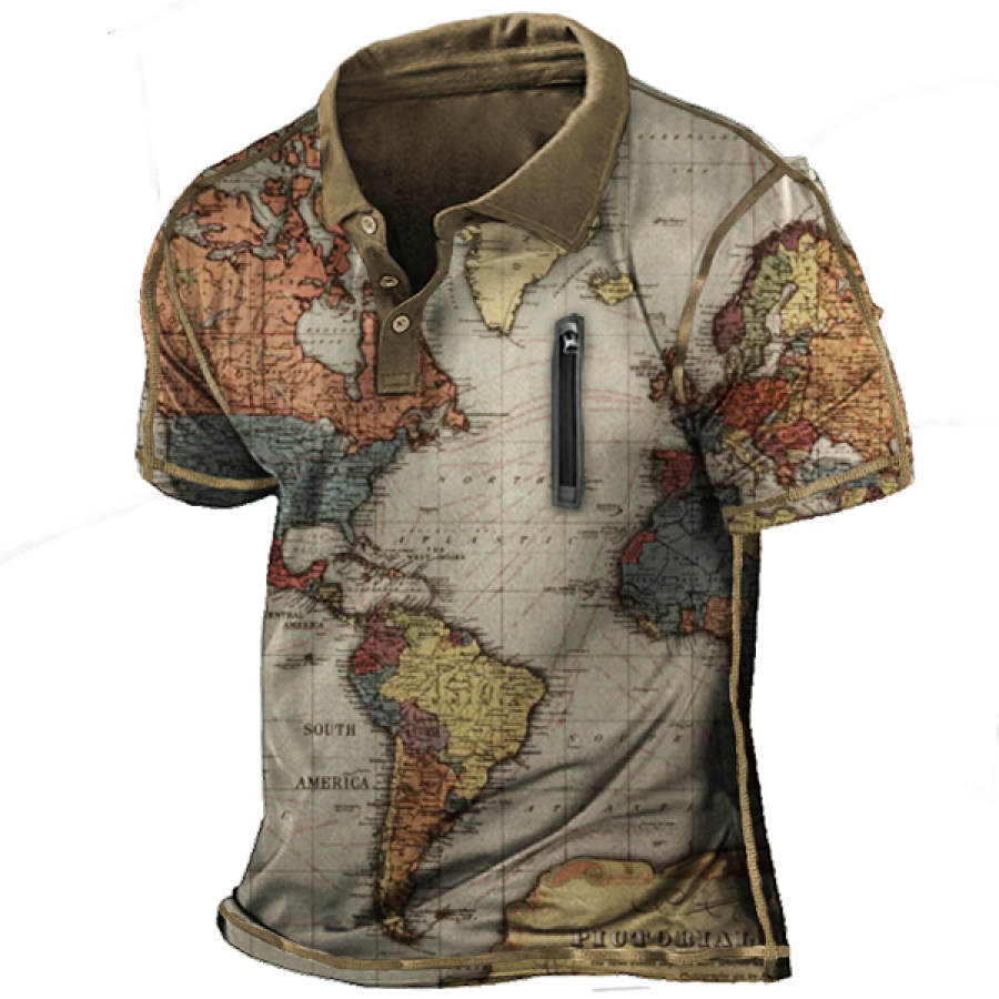 

Men's Map Outdoor Tactical Polo T-Shirt