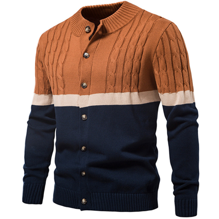 

Men's Outdoor Colorblock Cardigan Sweater