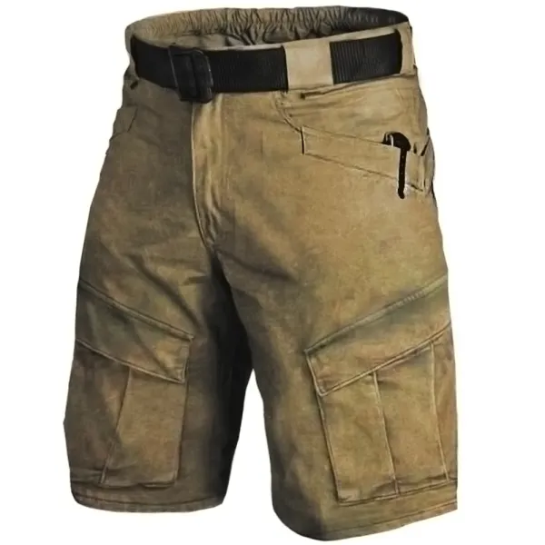 Men's Vintage Print Multifunctional Outdoor Tactical Shorts - Nikiluwa.com 